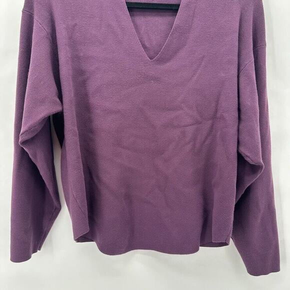 URBAN RESEARCH DOORS V-Neck Sweater Size S‎ Purple Preppy Tight Knit City Japan - Picture 4 of 8